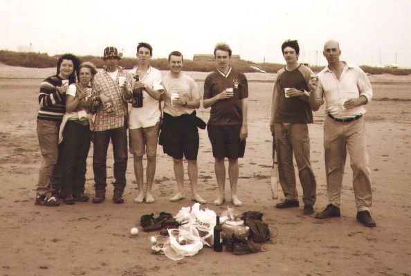 Mystics on Elie Beach, July 2002